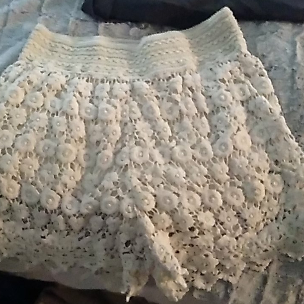 Wallflower crochet lace shorts